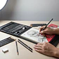 Kit De Dibujo Artístico 17 Piezas Con Estuche Protector - Miniatura 3
