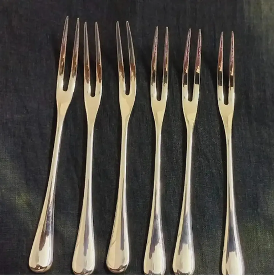 Tenedores X6 Pasaboca Cóctel Postre Acro Inoxidable 2 Puntas 2