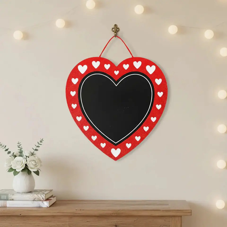 Letrero Pizarra Corazón Amor Y Amistad 34cm 2