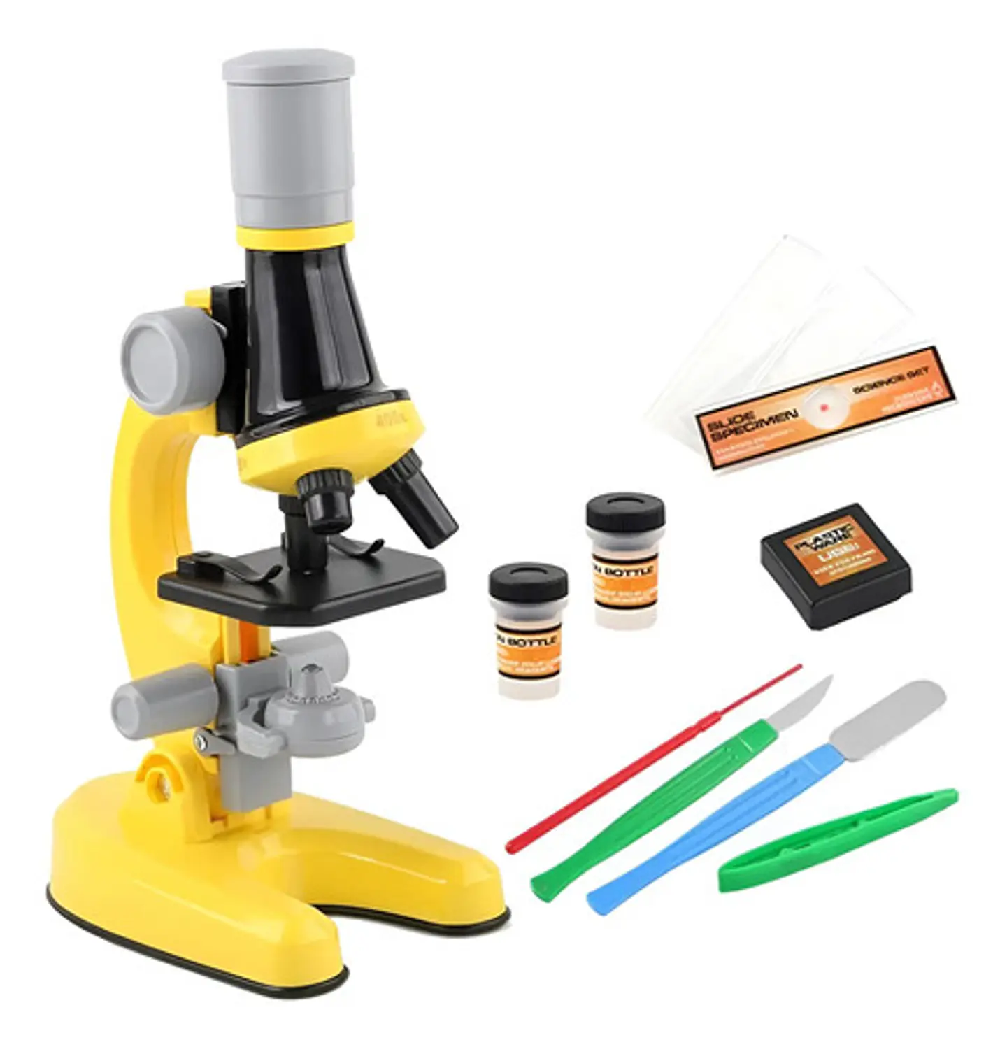 Microscopio Infantil Educativo Con Accesorios Steam Ciencia Color Amarillo 1