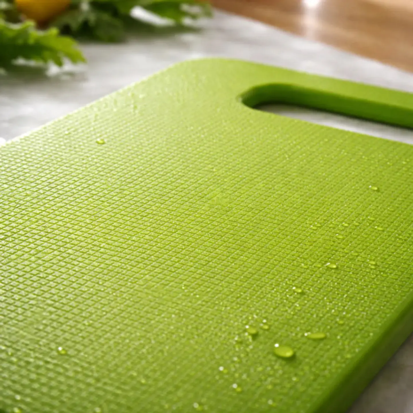 Tabla De Picar Plástica Verde Con Cuchillo Cocina 29cmx20cm 6