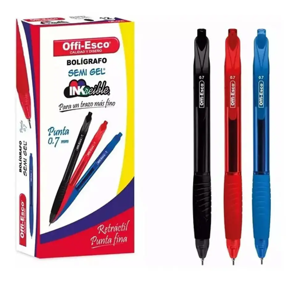 Esfero Retráctil Semigel X12u - Unidad A $1217 2
