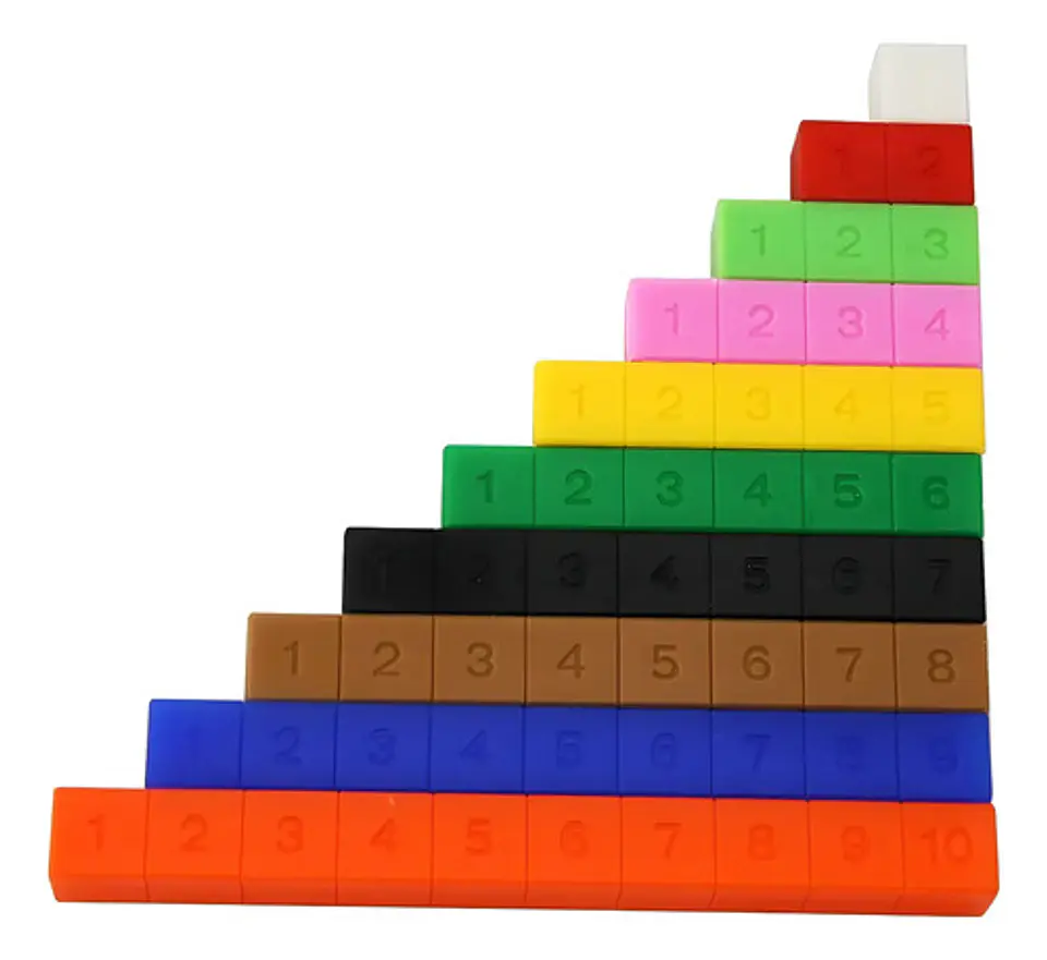 Regletas Cuisenaire Plástica Numerada X100 Matemáticas Niños 1