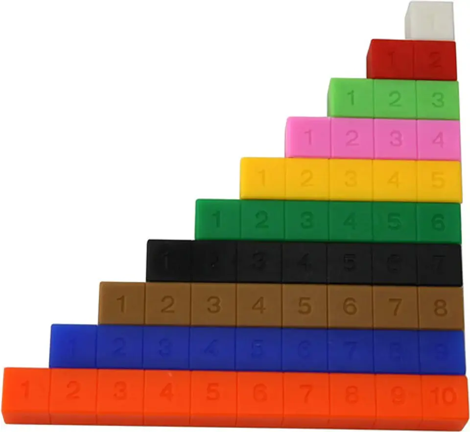 Regletas Cuisenaire Plástica Numerada X100 Matemáticas Niños 5