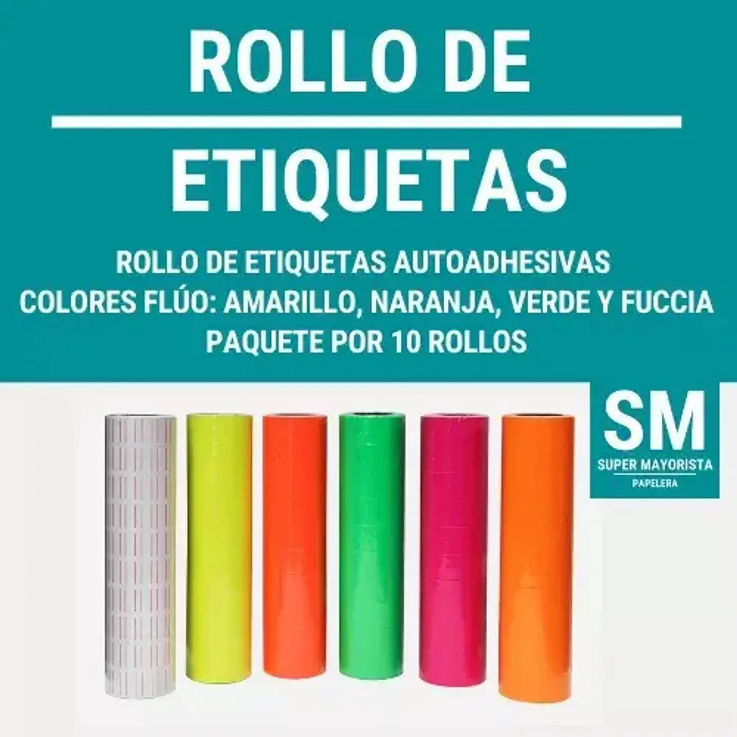 Rollo Etiquetadora 5500 O 6600 Paquete 10 Rollos Rutulo 7