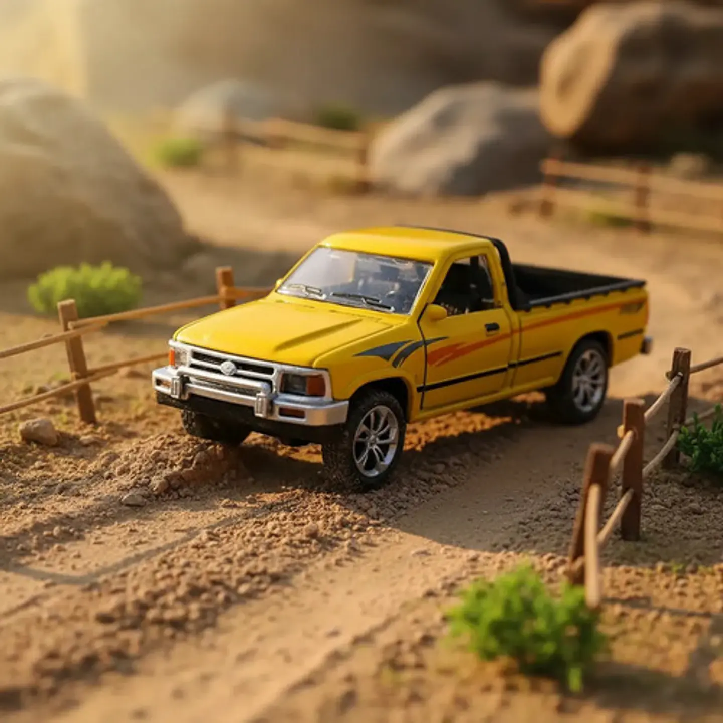 Camioneta Toyota Hilux A Escala 1:36 De Colección Metálica 6