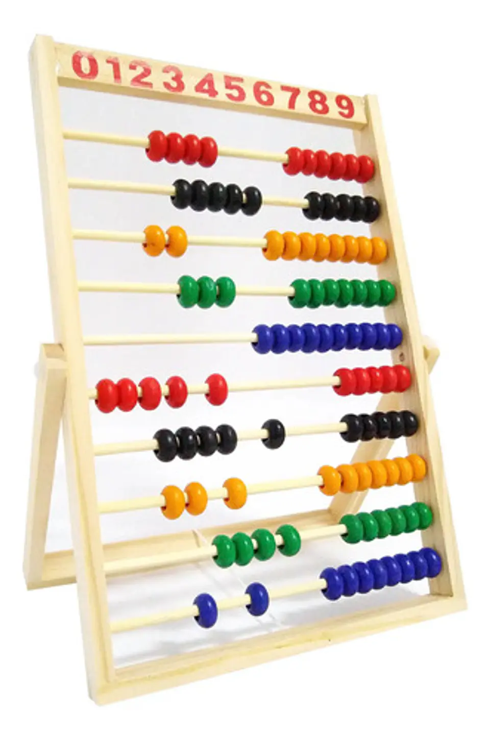 Ábaco En Madera 30cm Con Base Números Didácticos Ref. Sz-050 2