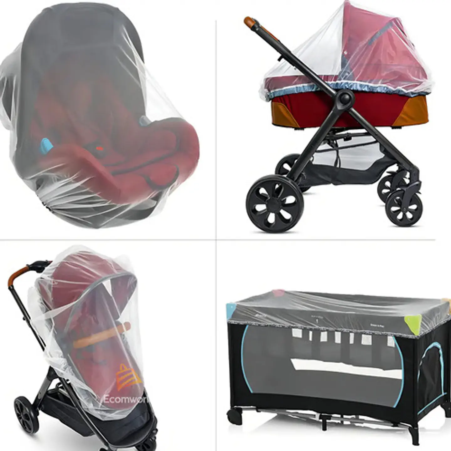 Genérica Bebes Mosquitero Para Coche 2022 De Paseo 4