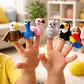 Titeres De Dedo Animales Aves Pajaros X 6 Und Pavo Buho - Miniatura 1