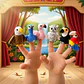 Titeres De Dedo Animales Aves Pajaros X 6 Und Pavo Buho - Miniatura 2