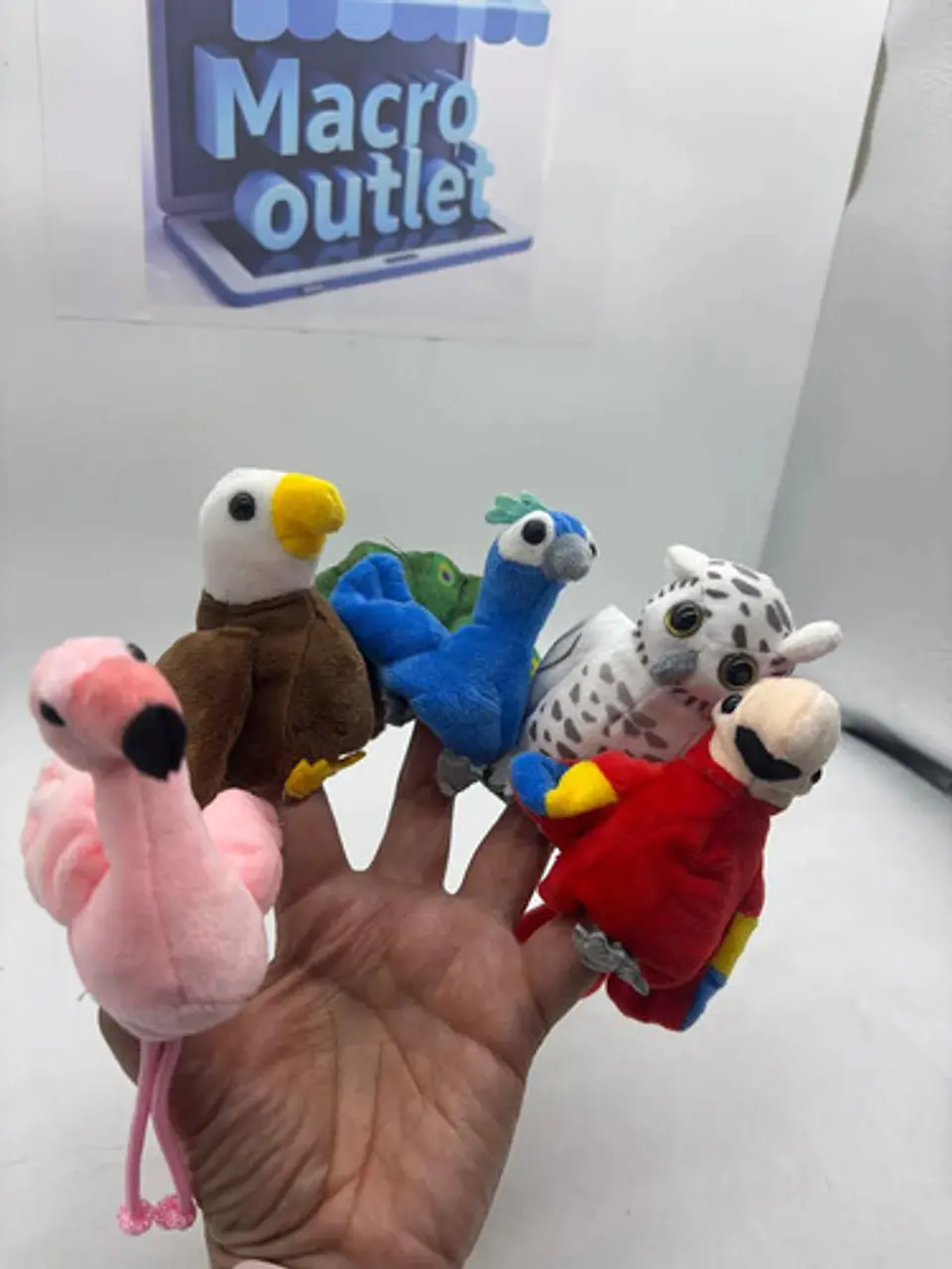 Titeres De Dedo Animales Aves Pajaros X 6 Und Pavo Buho 4