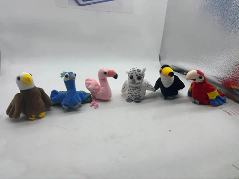 Titeres De Dedo Animales Aves Pajaros X 6 Und Pavo Buho 5