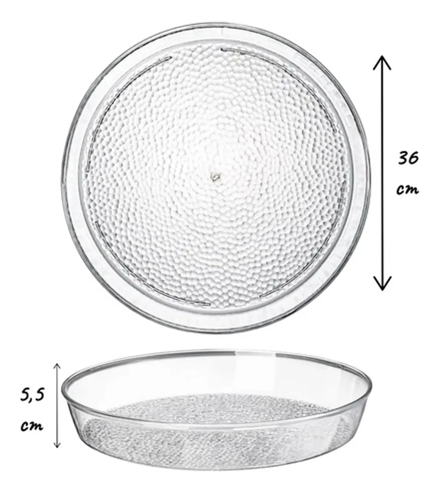 Bandeja Multiusos Transparente Antiderrame Servir Y Decorar Trasparente 4