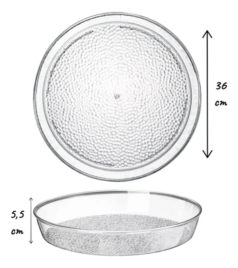 Bandeja Multiusos Transparente Antiderrame Servir Y Decorar Trasparente 4
