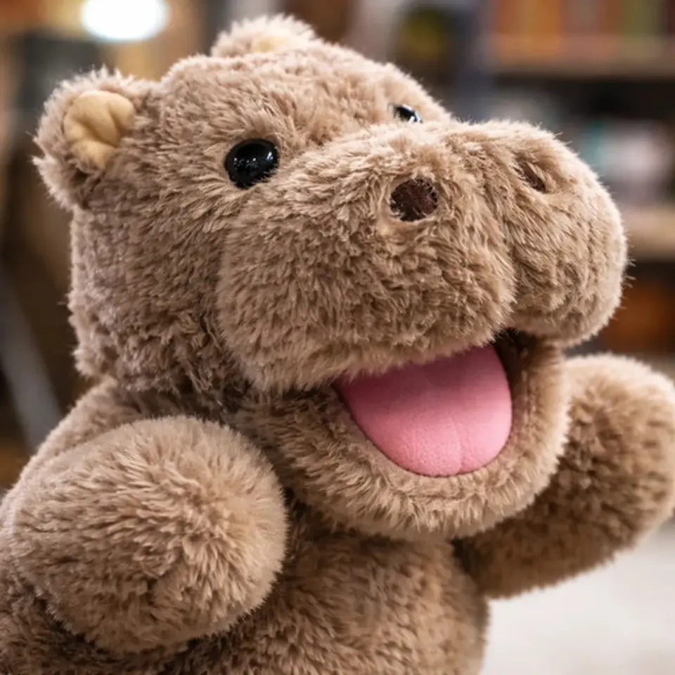 Peluche Títeres De Mano Animales Variados Perro Oso Cebra 4