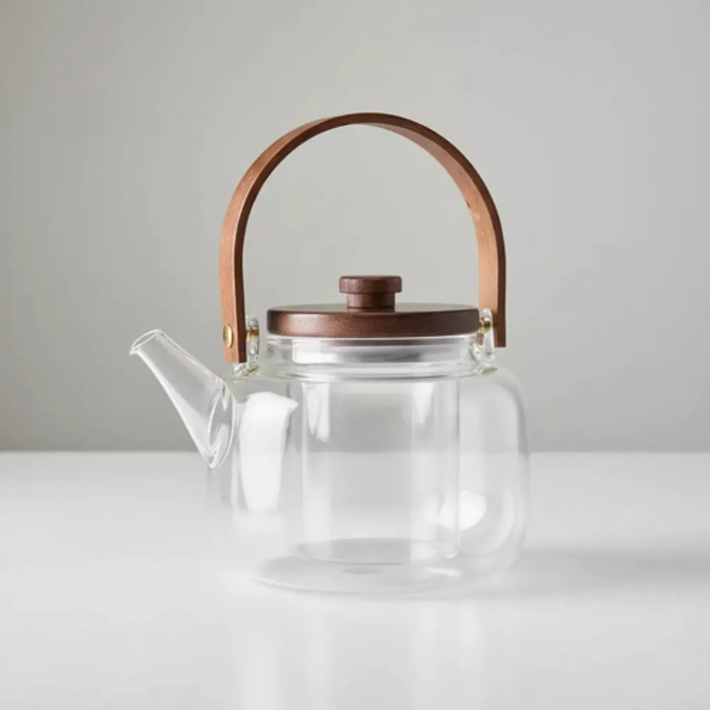 Tetera De Borosilicato Capacidad 1l Transparente Te Cocina Marrón 1