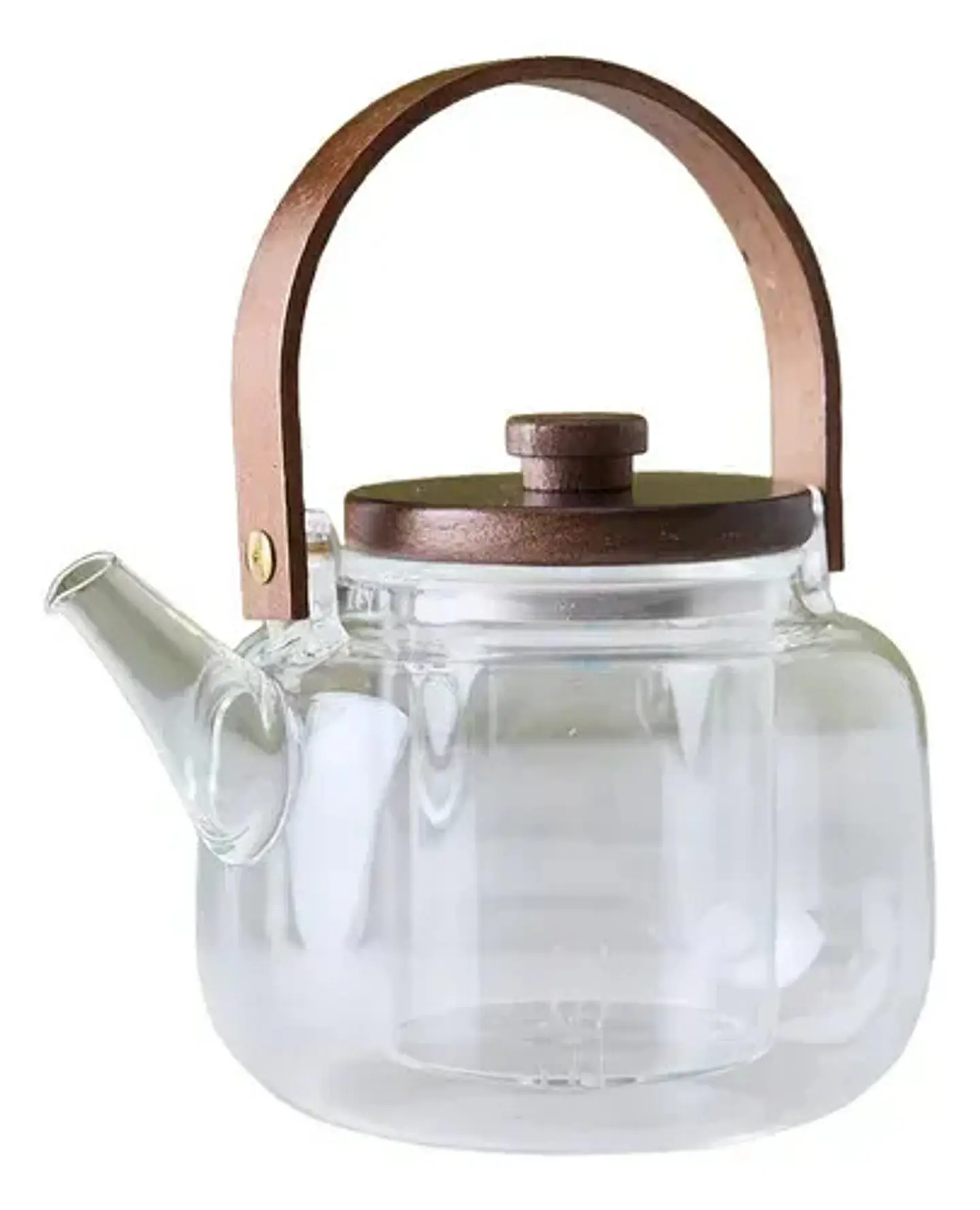 Tetera De Borosilicato Capacidad 1l Transparente Te Cocina Marrón 2