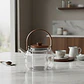 Tetera De Borosilicato Capacidad 1l Transparente Te Cocina Marrón - Miniatura 4