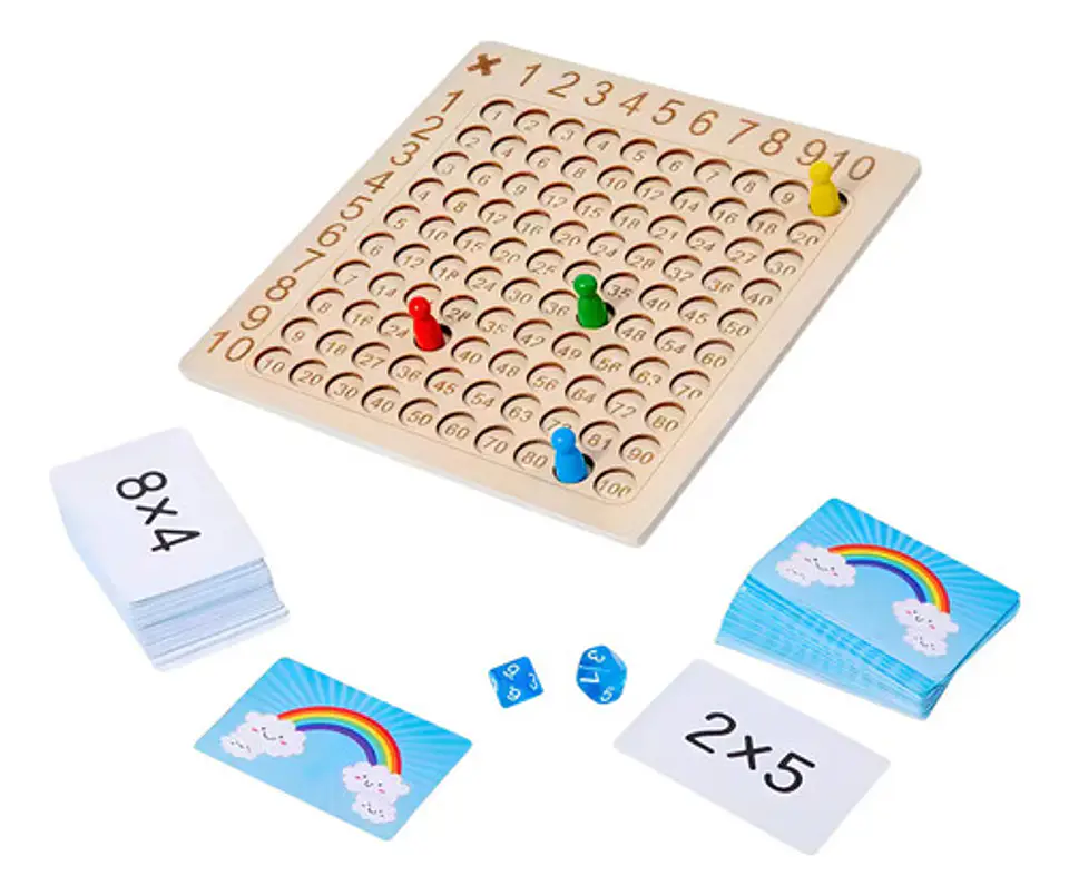 Tabla De Multiplicar Matemática De Madera Montessori Toy 1