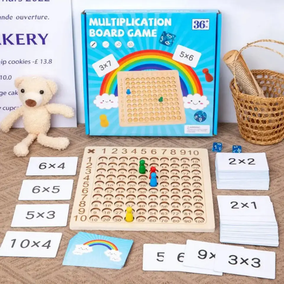Tabla De Multiplicar Matemática De Madera Montessori Toy 2