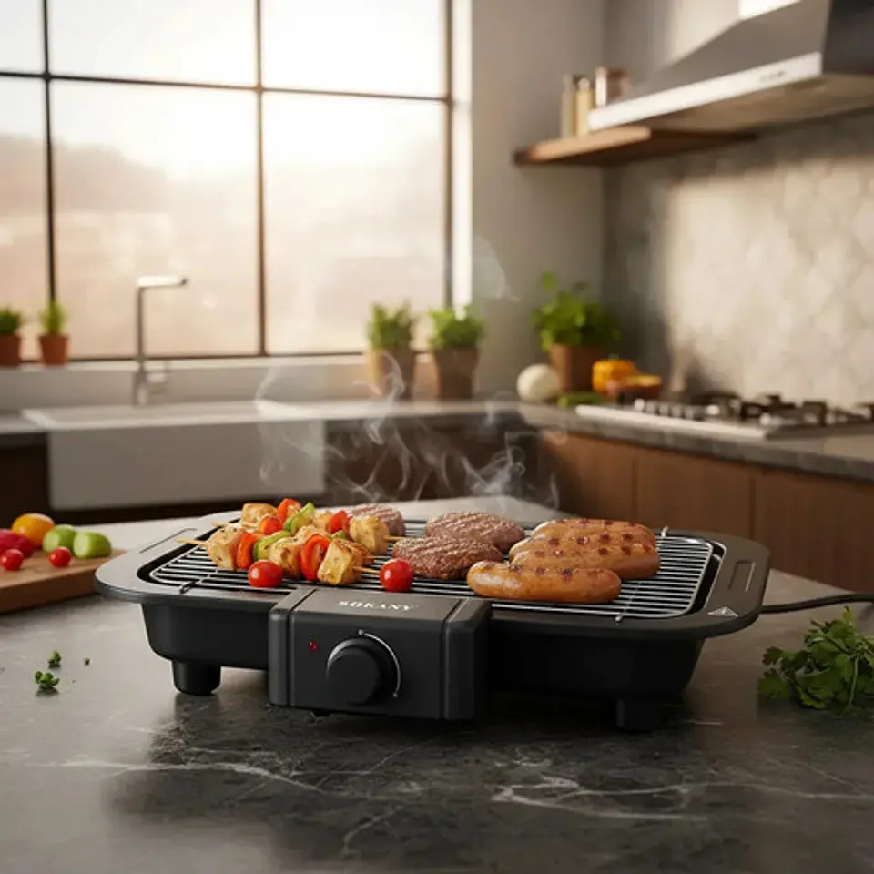 Parrilla Electrica 2200w Barbacoa Asador Mesa Bbq Sokany 7