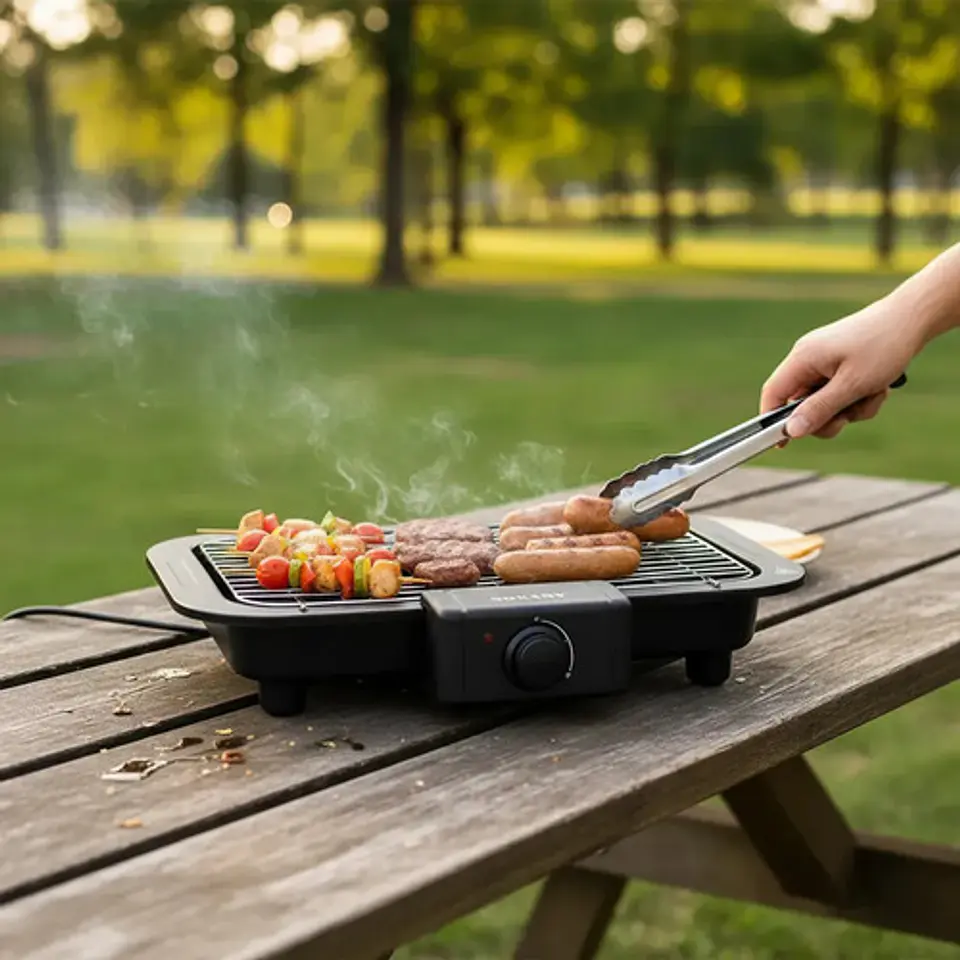 Parrilla Electrica 2200w Barbacoa Asador Mesa Bbq Sokany 8