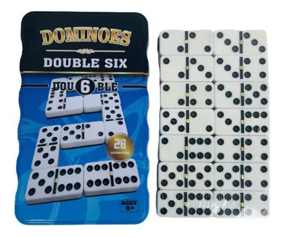 Juego De Dominó Doble 6 Profesional 28 Fichas Metálico 3