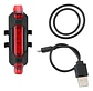 Luz Trasera Portátil Recargable Por Usb Para Bicicleta Cloud Red - Miniatura 2