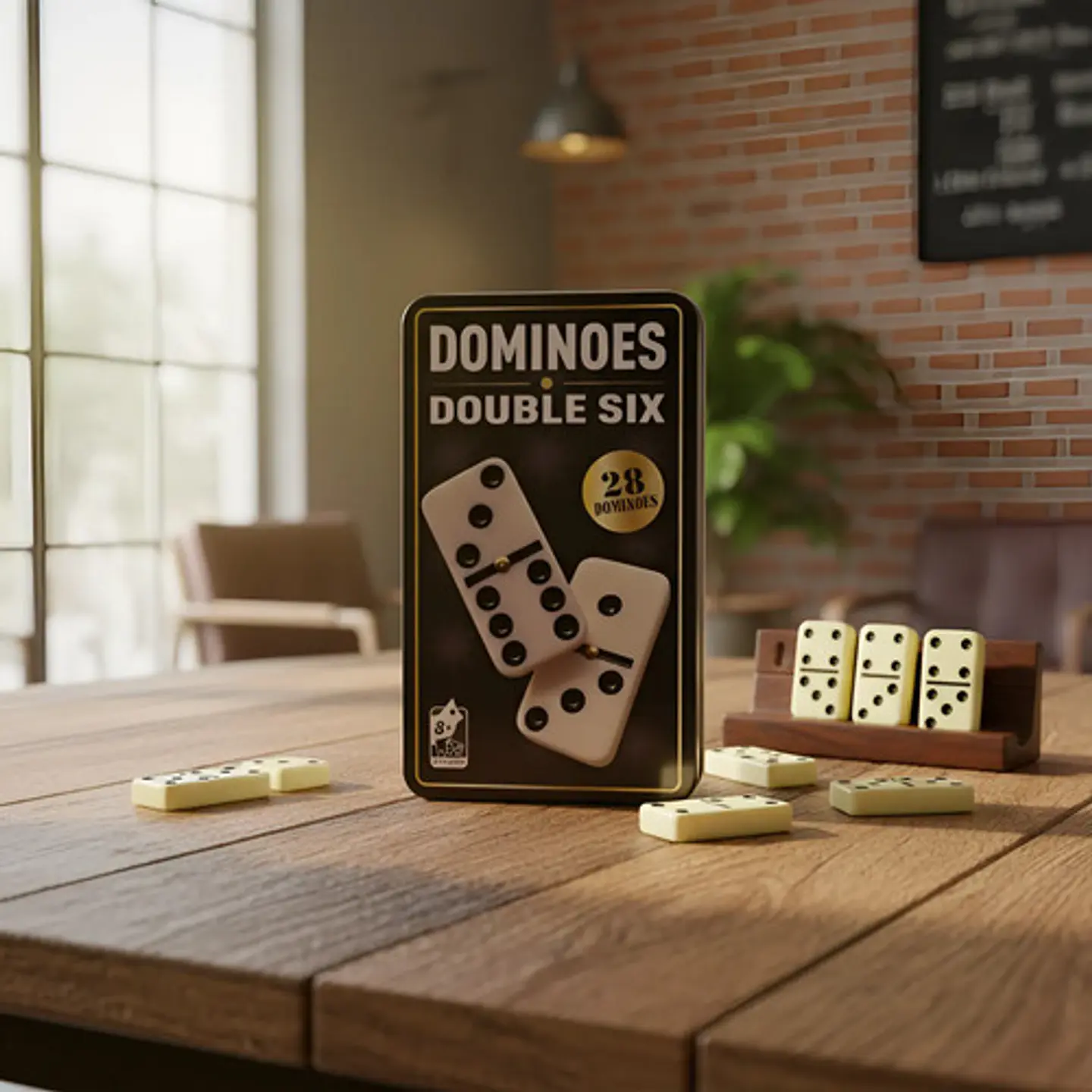 Juego De Mesa Dominó Doble Seis 28 Fichas Estuche Metálico 2