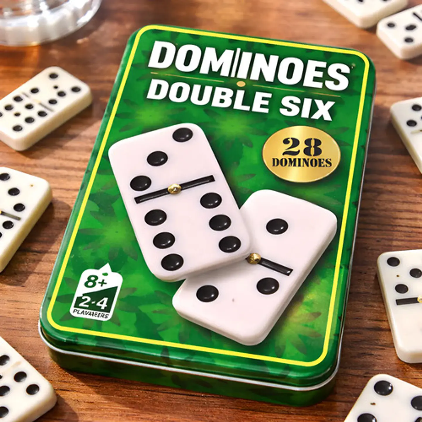 Juego De Mesa Dominó Doble Seis 28 Fichas Estuche Metálico 4