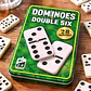 Juego De Mesa Dominó Doble Seis 28 Fichas Estuche Metálico - Miniatura 4
