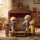 Títeres De Peluche De Mano Familia Papas Abuelos Hijos - Miniatura 3