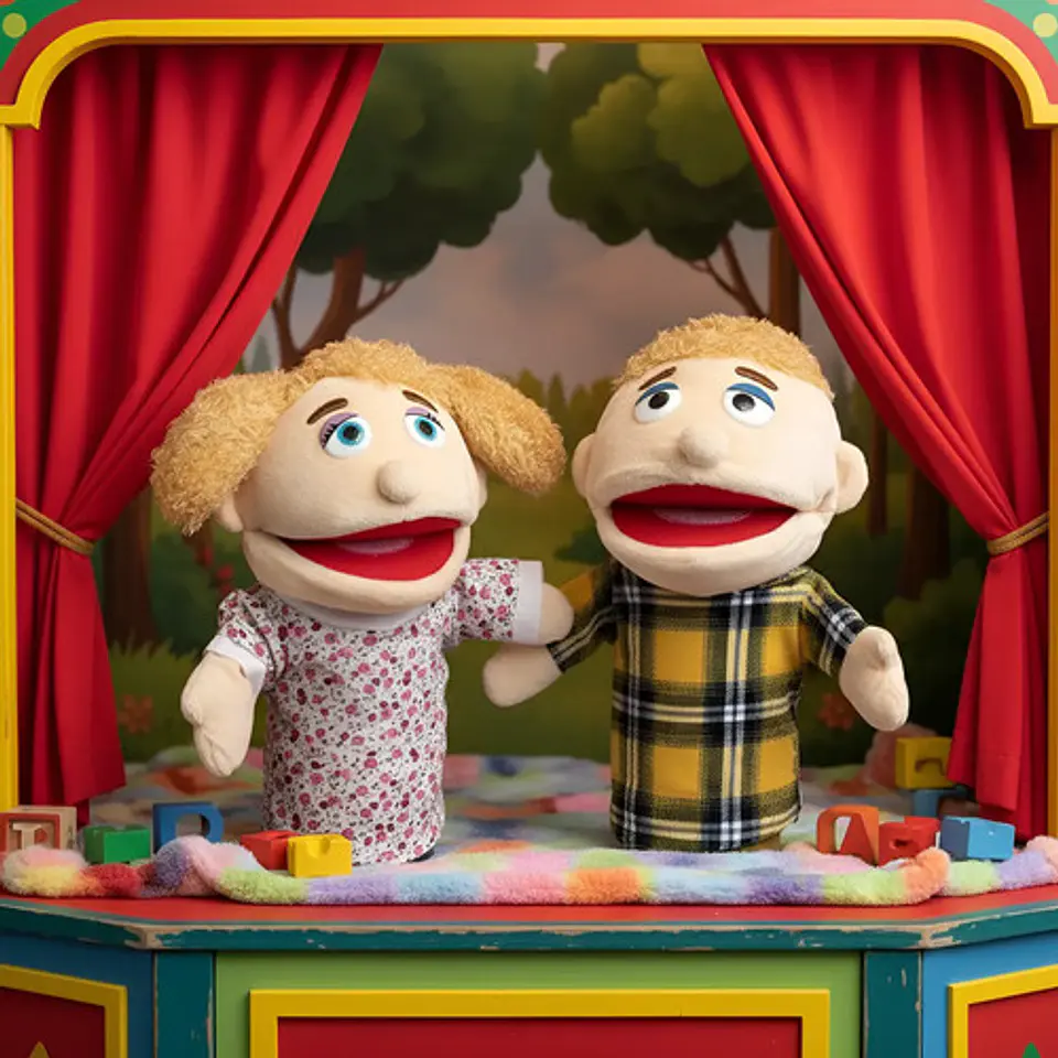 Títeres De Peluche De Mano Familia Papas Abuelos Hijos 5