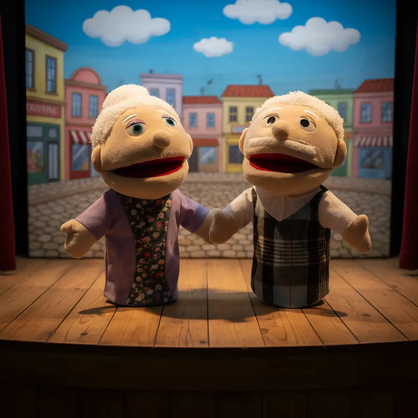 Títeres De Peluche De Mano Familia Papas Abuelos Hijos 6