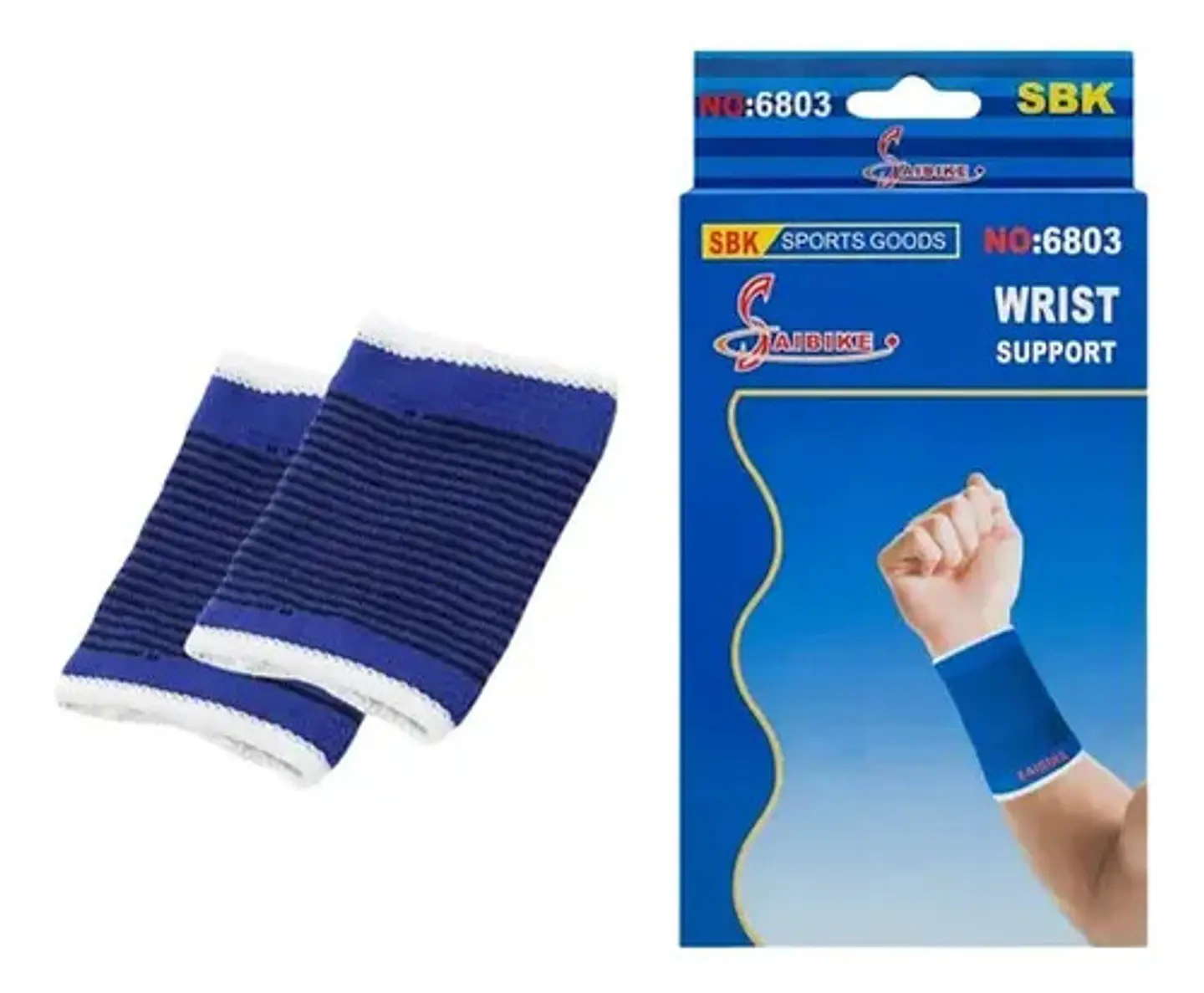 Par Muñequeras Deportivas Elásticas Compresión Saibike Sbk 1