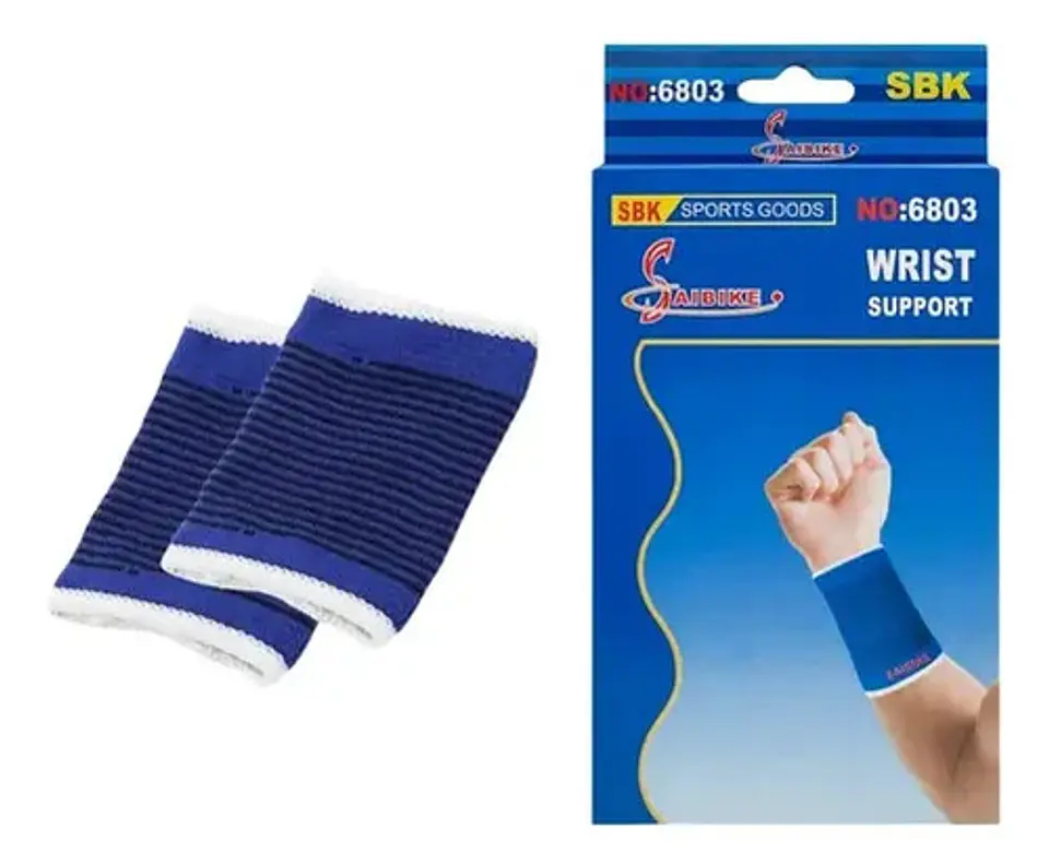 Par Muñequeras Deportivas Elásticas Compresión Saibike Sbk 1