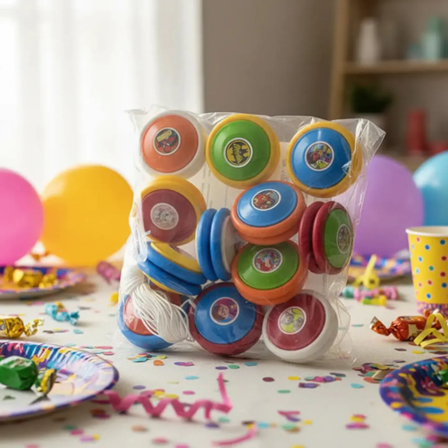 Paquete De Yoyos X12 Cumpleaños Fiestas Antiestres Surtido 1