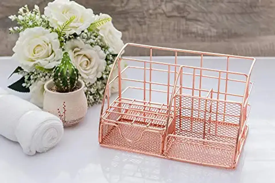 Organizador De Escritorio De Oro Rosa Para Mujeres, Suminist 1