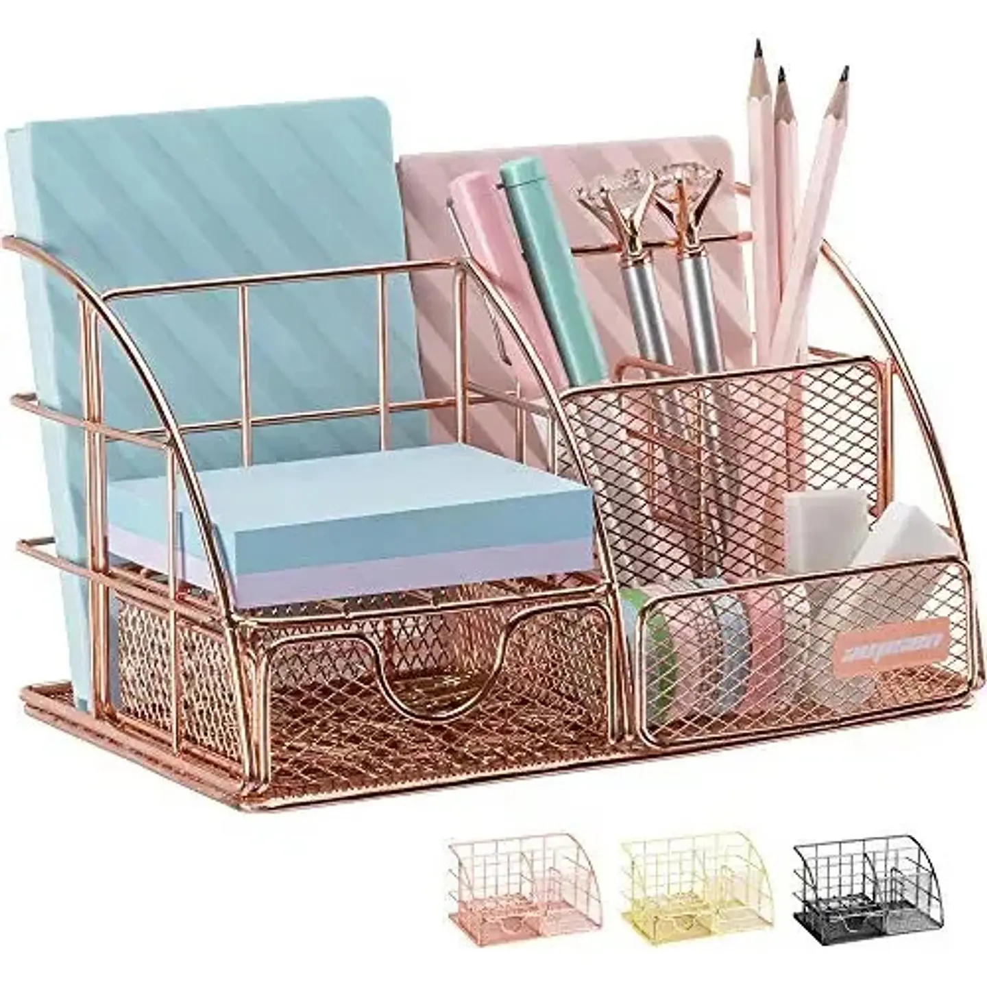 Organizador De Escritorio De Oro Rosa Para Mujeres, Suminist 5