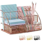 Organizador De Escritorio De Oro Rosa Para Mujeres, Suminist - Miniatura 5