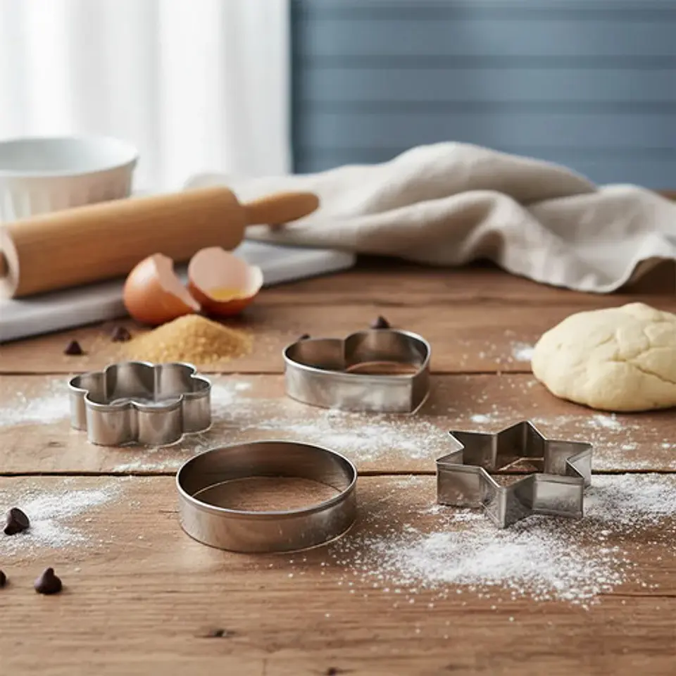 Cortadores De Galletas De Repostería De Acero Inoxidable Gris 1
