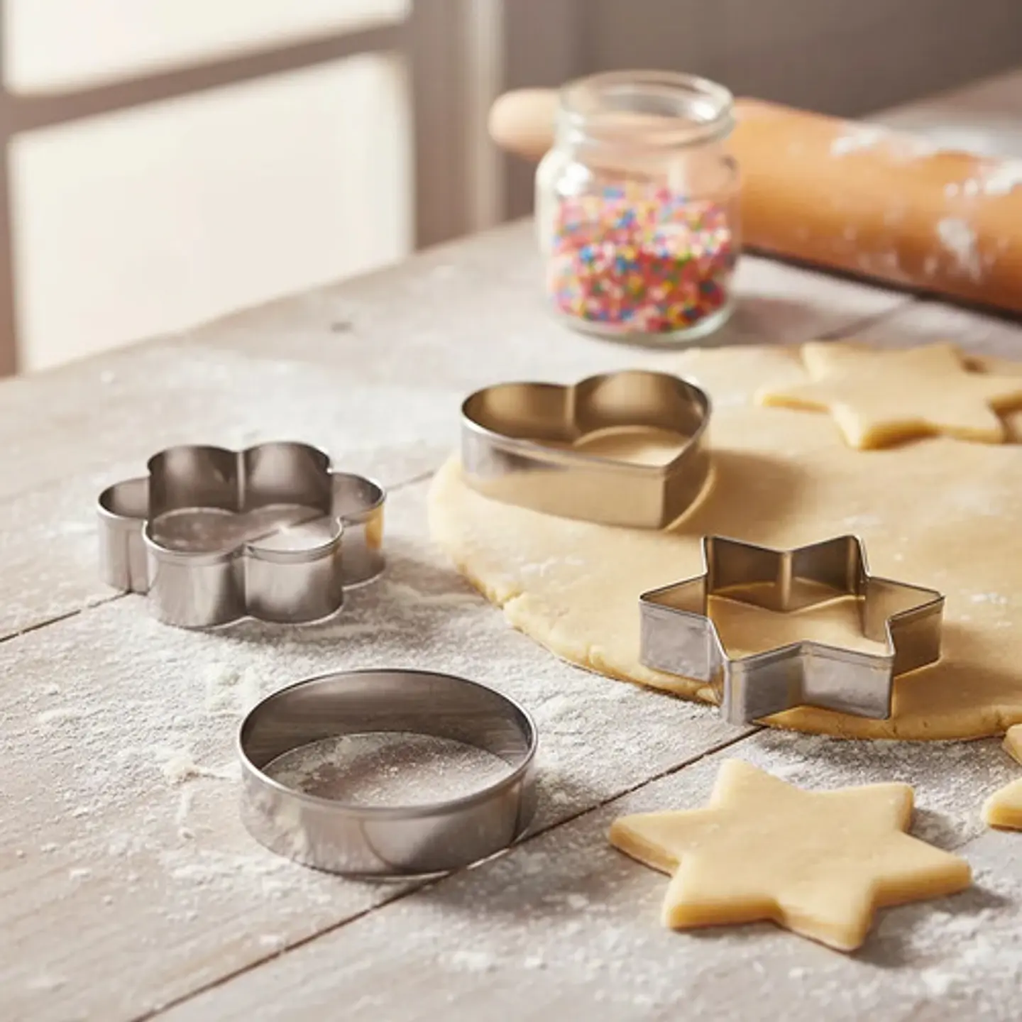 Cortadores De Galletas De Repostería De Acero Inoxidable Gris 2