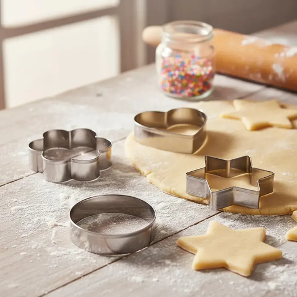 Cortadores De Galletas De Repostería De Acero Inoxidable Gris 2