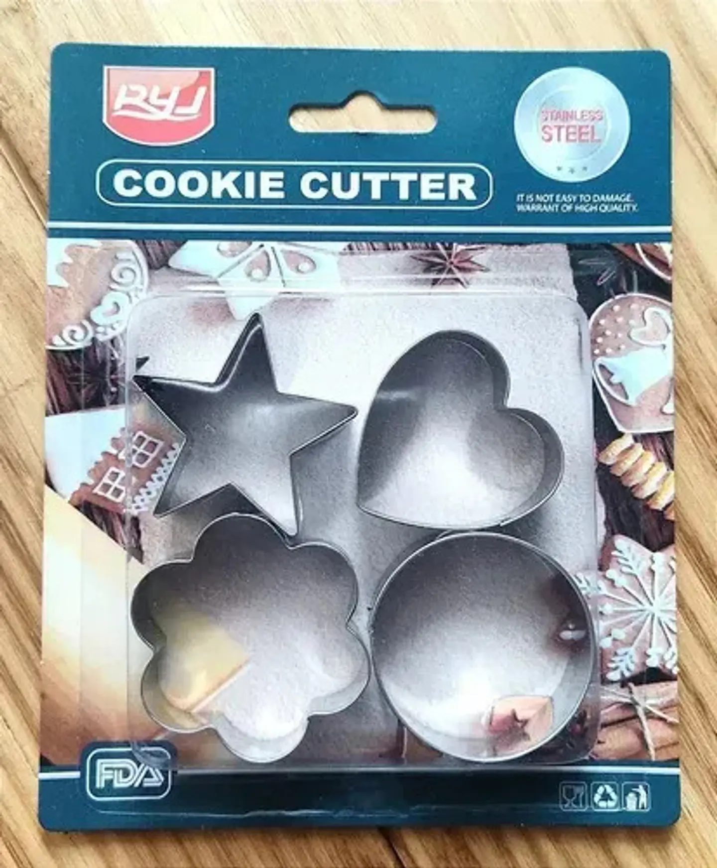 Cortadores De Galletas De Repostería De Acero Inoxidable Gris 4
