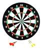 Dardos Tablero Doble Tiro Al Blanco Puntería Oficina 6036 Dardo Tiro Al Blanco 29cm / 08-3057275 - Miniatura 2
