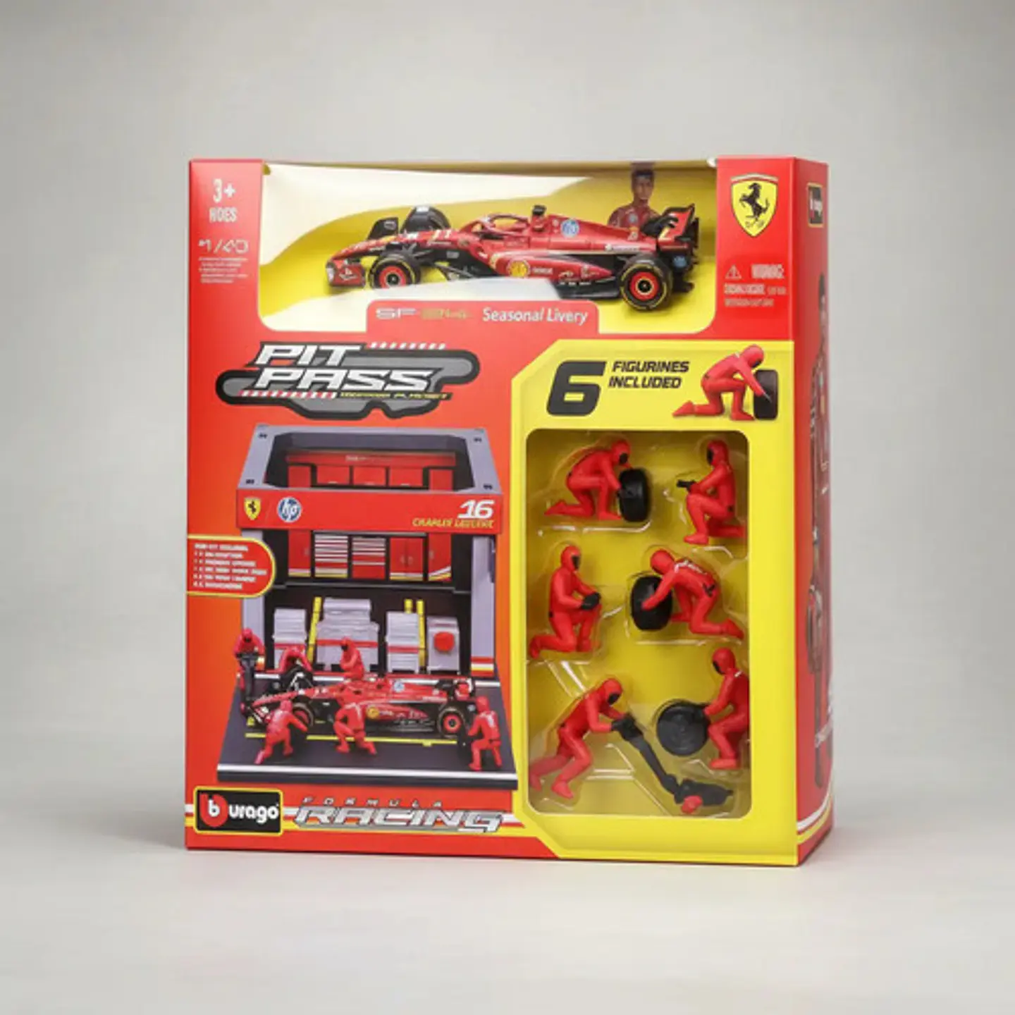 Diorama Miniatura De F1 Ferrari Sf-24 Pitstop 1:43 Bburago 8
