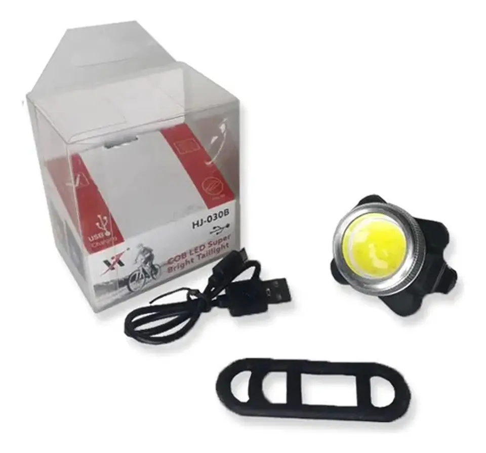 Luz Stop Trasera Para Bicicleta Led Cob Recargable Usb 2