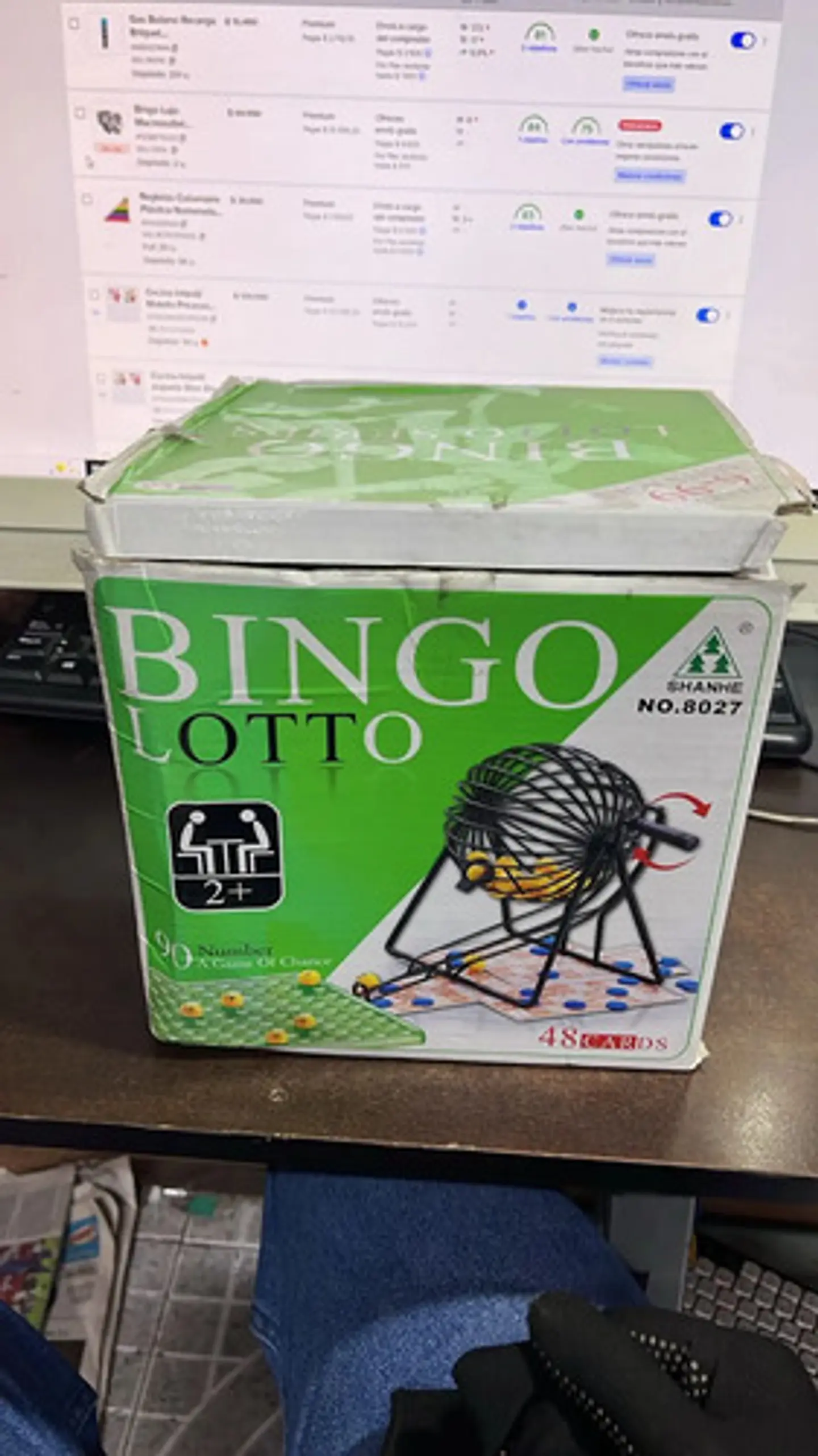 Juego De Mesa Bingo Lotto Con Balotera 48 Cartones 90 Numero 2