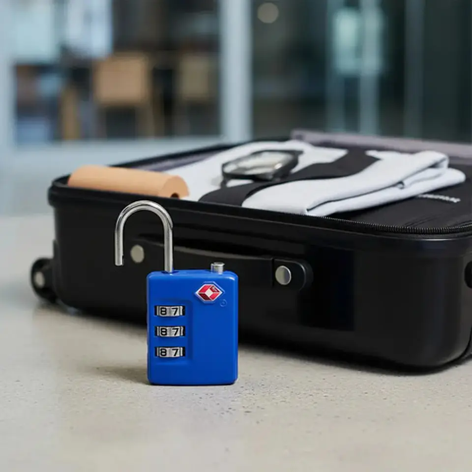 Candado De Combinación Protección De Alta Calidad 3064992 Color Azul 4