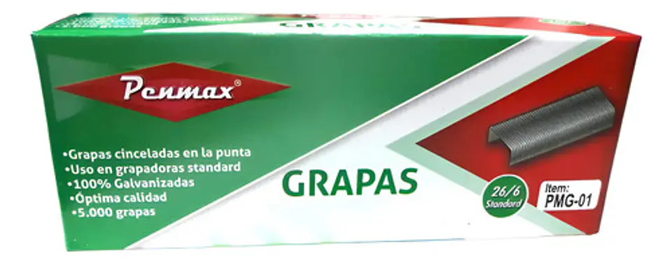 Grapa Estándar Cinceladas Galvanizas Caja X 5000 Und Color Gris 1
